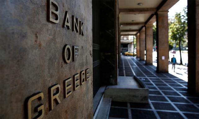 Die griechische Nationalbank in Athen.