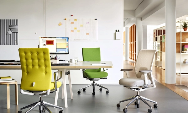 Besonders gefragt: Moderne Büroflächen (hier ein Beispiel von Vitra.)