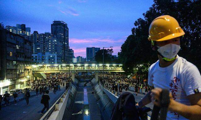 Proteste in Hongkong am vergangenen Samstag