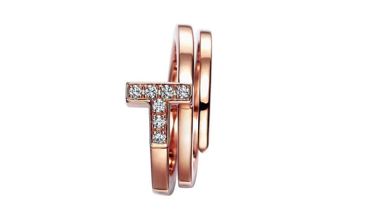 Ring aus 18-k-Roségold mit Diamanten von Tiffany &amp; Co., 2850 Euro, Kohlmarkt 8 10, 1010 Wien.