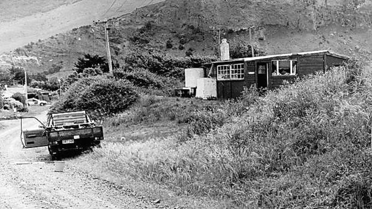 Das Haus von David Gray nahe des Meeres bei Aramoana