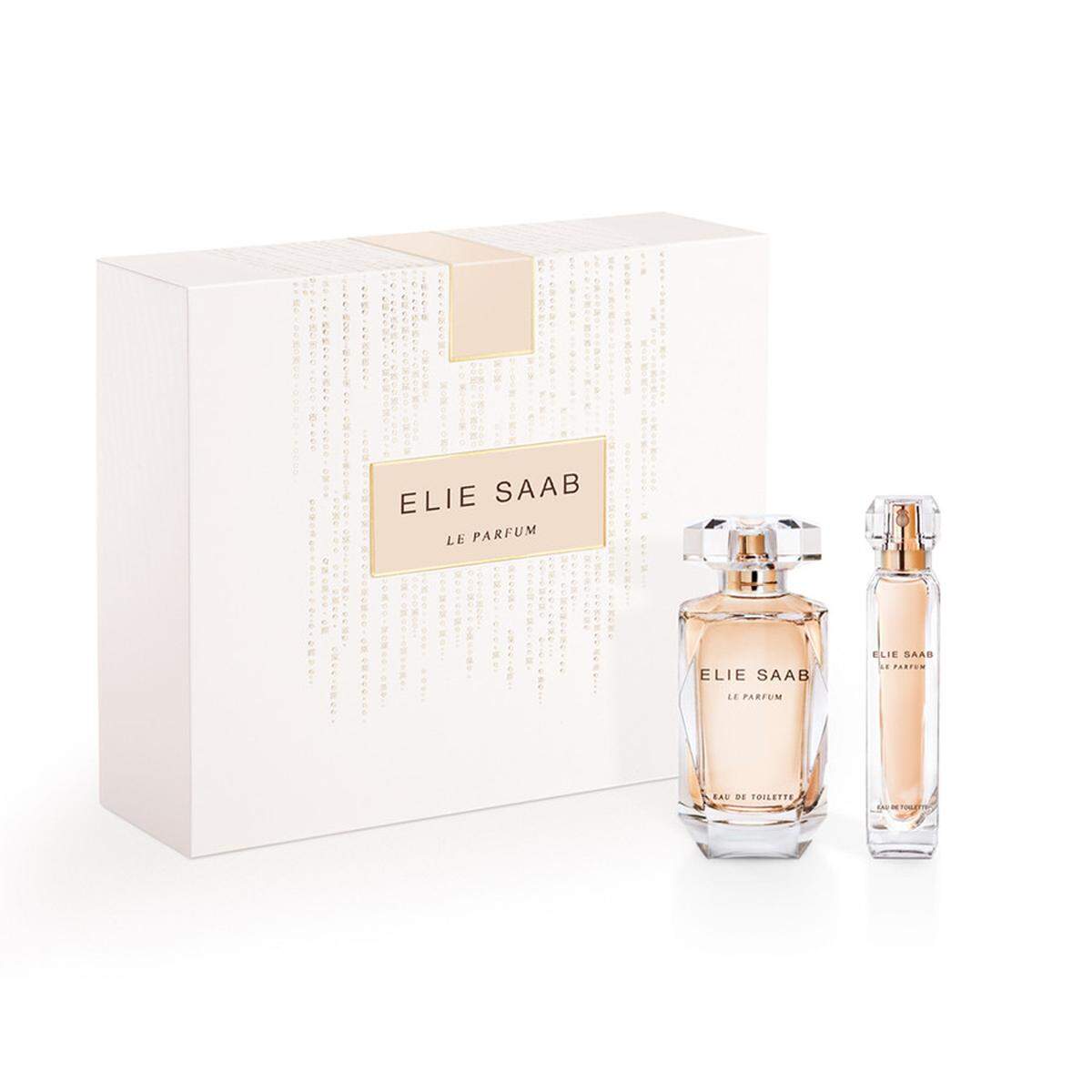 Parfums sind zu Weihnachten ein gern gesehenes Geschenk unter dem Christbaum. Besonders schön sind Geschenksets, so etwa dieses von Elie Saab, beispielsweise erhältlich bei Douglas um 49,90 Euro.