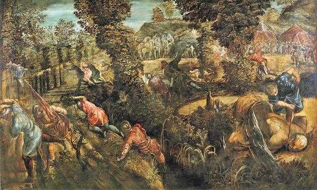 „Die Schlacht zwischen den Philistern und den Israeliten“ von Jacopo Tintoretto kommt im Dorotheum zur Auktion.