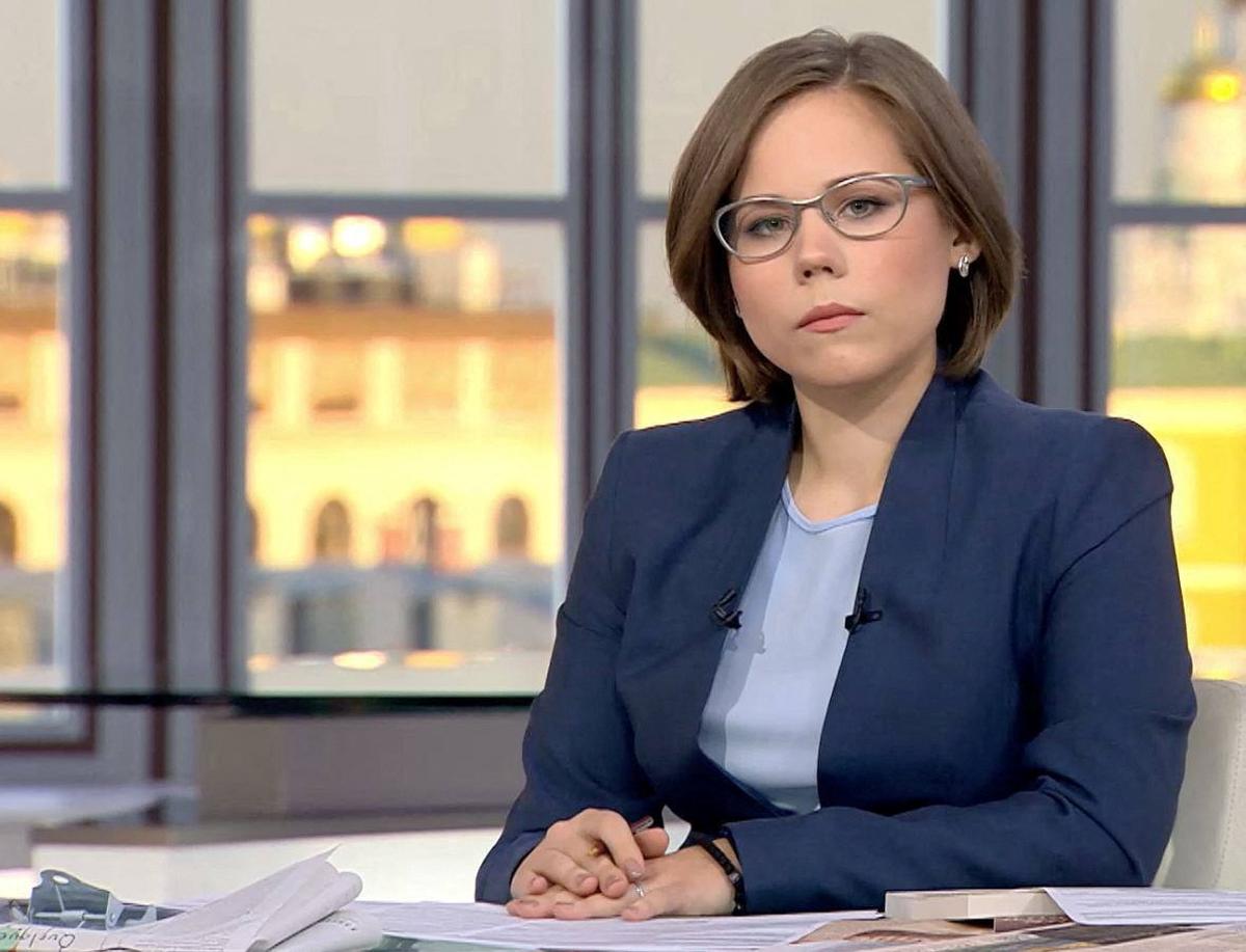 Darja Dugina während eines ihrer Auftritte als Expertin im russischen Fernsehen. Die Politologin wurde 29 Jahre alt.