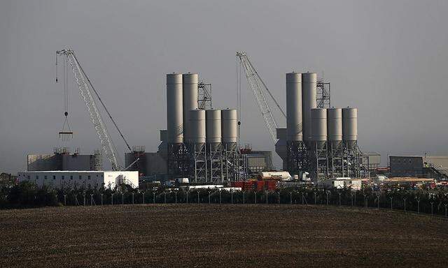 Hinkley Point C nuclear power station site is seen near Bridgwater in Britain