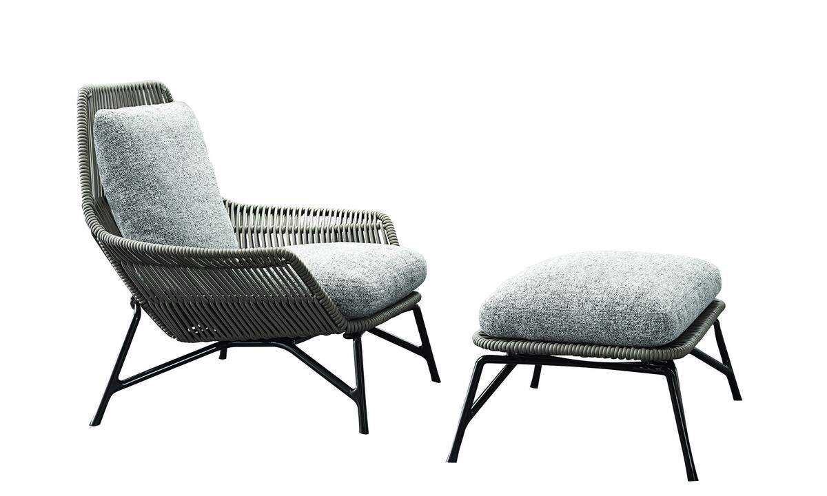 Lounger „Prince Cord“ von Minotti. Inspiriert von der merikanischen Moderne der 50er. Design: Rodolfo Dordoni, Preis auf Anfrage, www.minotti.com