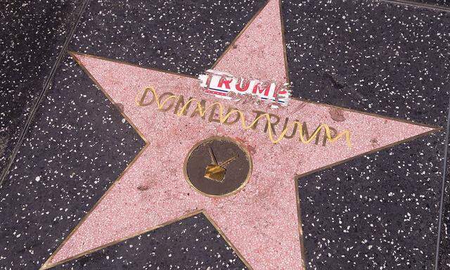 Trumps Stern auf dem Walk of Fame. 
