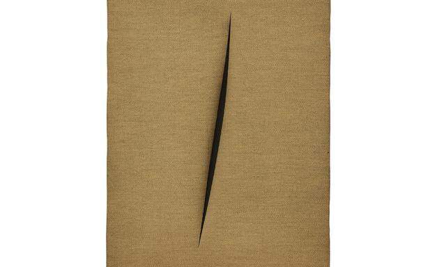 Lucio Fontana widmete „Concetto spaziale, Attesa“ Christos Frau Jeanne-Claude.