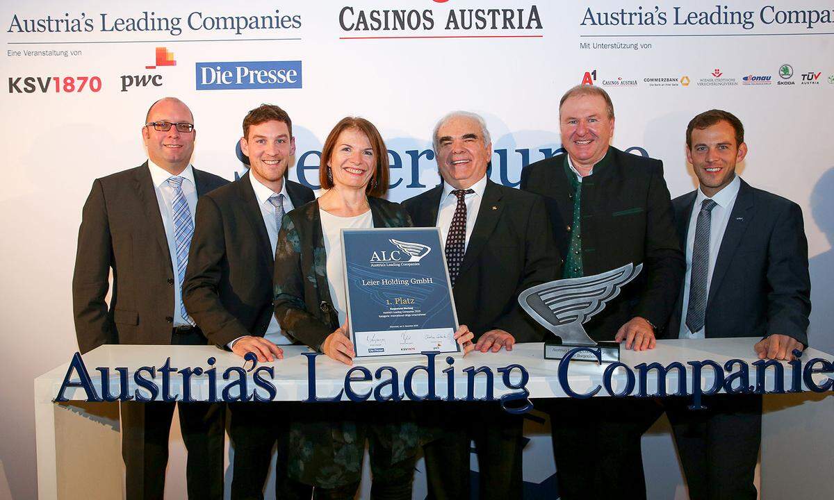 Die erfolgreiche Leier Unternehmerfamilie aus Horitschon - Sieger in der ALC-Kategorie International.