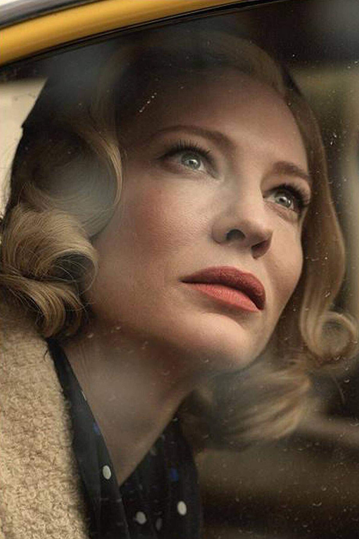 Cate Blanchett in ''Carol''   Todd Haynes Verfilmung eines Romans von Patricia Highsmith erzählt von der verbotenen, weil lesbischen Liebe zwischen Carol (Blanchett) und Therese (Rooney Mara) in den 1950er Jahren.