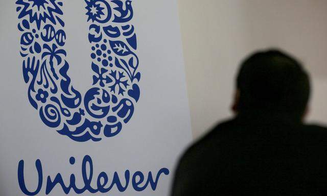 File photo of the logo of the Unilever group 