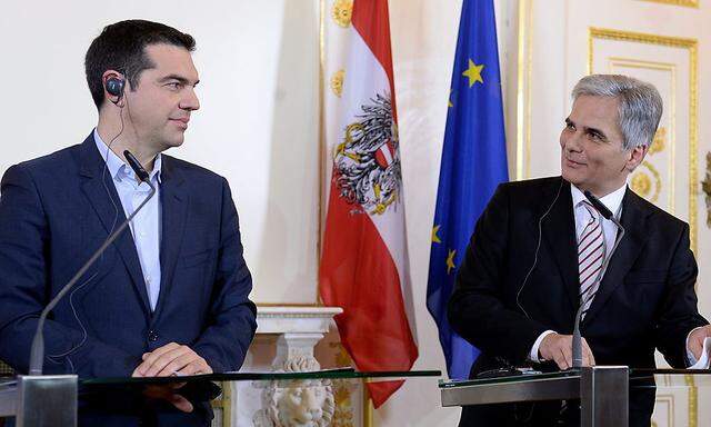 Alexis Tsipras bei seinem Besuch in Wien