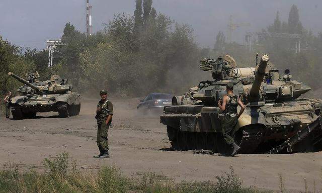 Russische Panzer nahe der ukrainischen Grenze auf einem Archivbild