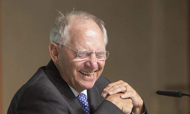 Germany´s Finance Minister Wolfgang Schaeuble And France´s Finance Minister Michel Sapin Attend Bunsdesbank Conference