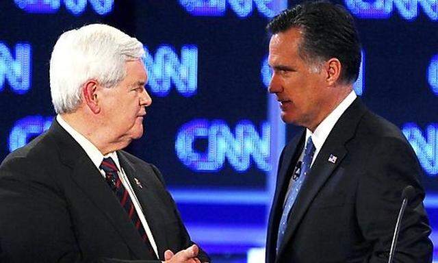 Romney und Gingrich lieferten sich in Florida Schlagabtausch 