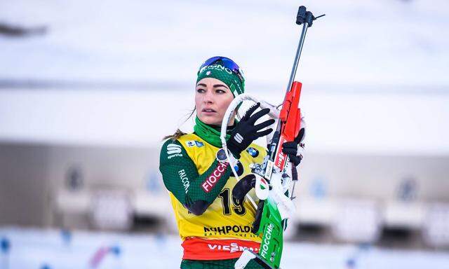 Niemand schießt schneller: Gesamtweltcupsiegerin Dorothea Wierer.