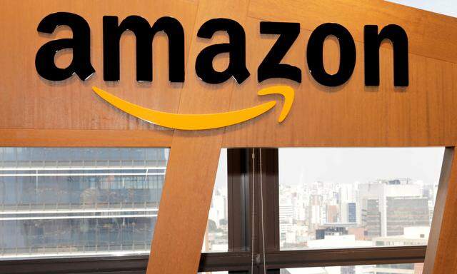 FILE PHOTO: The logo of Amazon.com Inc is seen in Sao Paulo