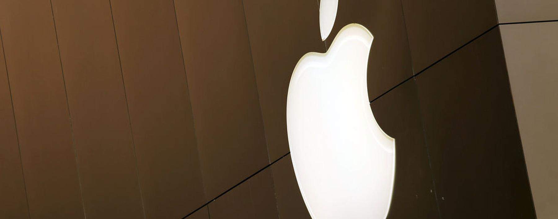The Apple logo is seen at the flagship Apple retail store in San Francisco