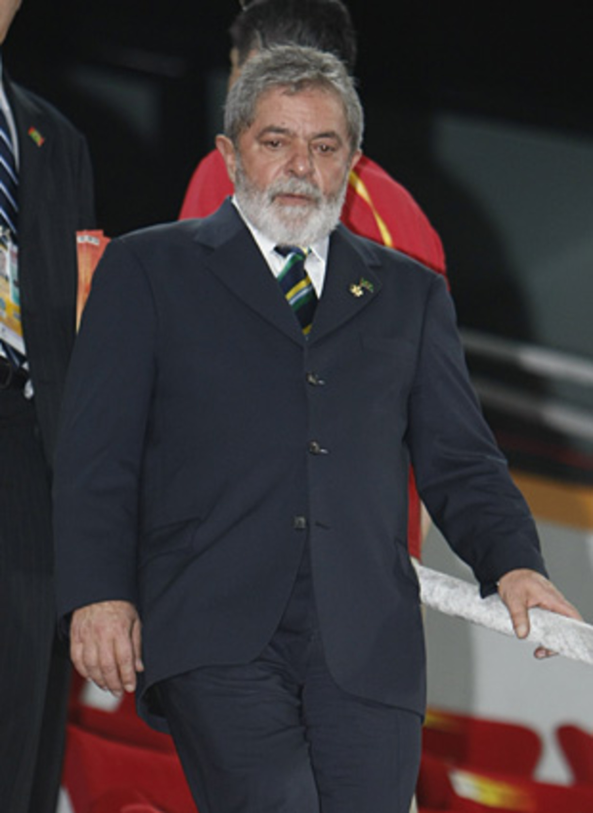 Brasiliens Präsident "Lula" ließ sich das Spektakel ebenfalls nicht entgehen.