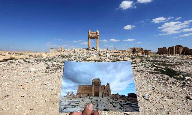 Der zerstörte Baaltempel von Palmyra 