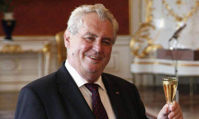 File photo of Czech President Zeman during inauguration ceremony of new Czech Government in Prague