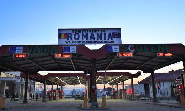 Hier endet vorerst Europa: Ein Grenzübergang zwischen dem EU-Staat Rumänien und Moldau.