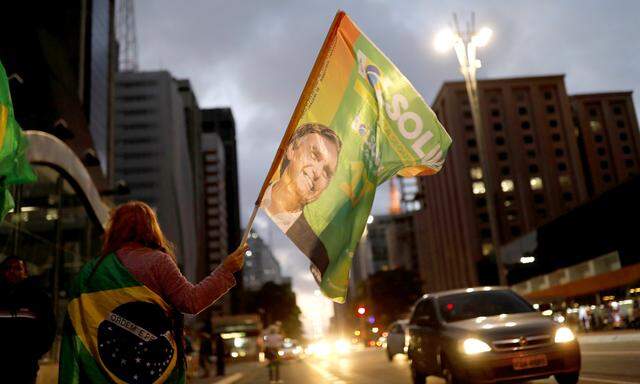 Eine Bolsonaro-Angängerin in Sao Paolo