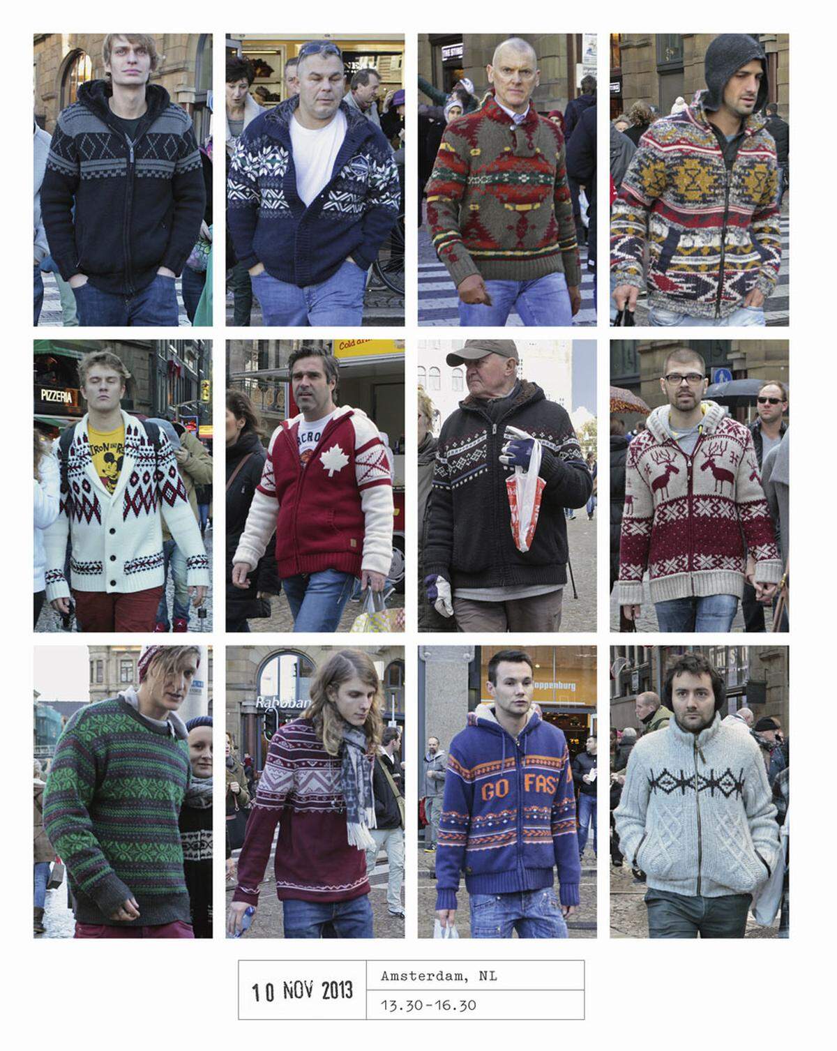 Männer trugen 2013 in Amsterdam bevorzugt Norwegerpullover.