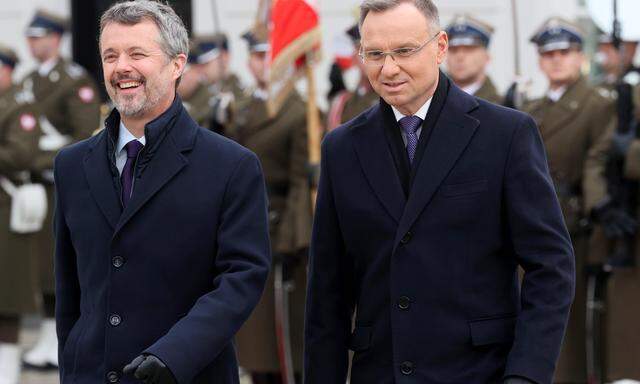 Dänischer König Frederik X. besucht Polens Präsident Andrzej Duda.