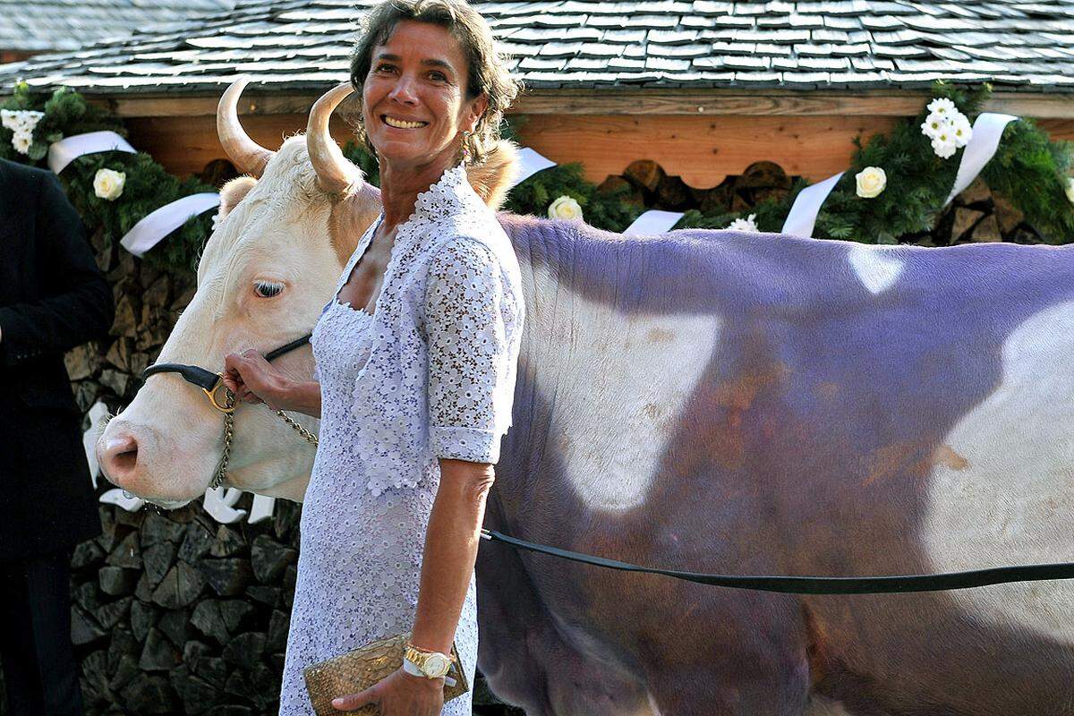Sonia Bogner und die Milka Kuh.