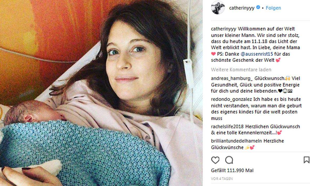 Die 29-jährige Cathy Hummels, Ehefrau von Fußballweltmeister Mats Hummels, hat am 11. Jänner einen Sohn entbunden. Cathy und Mats Hummels sind seit zehn Jahren ein Paar. 2015 wurde in München Hochzeit gefeiert.