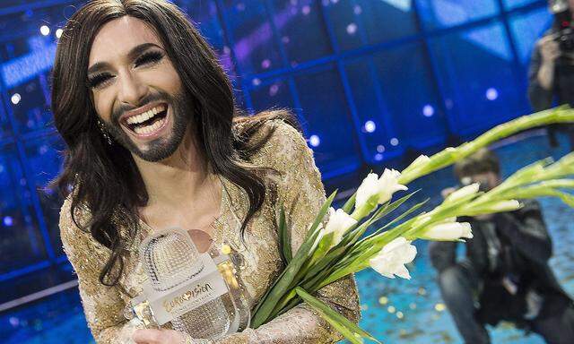 2014 gewann Conchita Wurst  mit ihrem Beitrag "Rise Like a Phoenix".