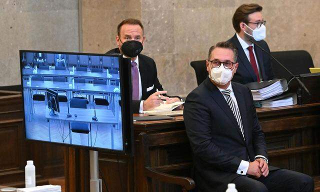 Heinz-Christian Strache auf der Anklagebank im Wiener Straflandesgericht 