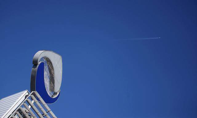 The logo of defunct lender Austrian bank Hypo Alpe Adria stands on the rooftop of its headquarters in Klagenfurt