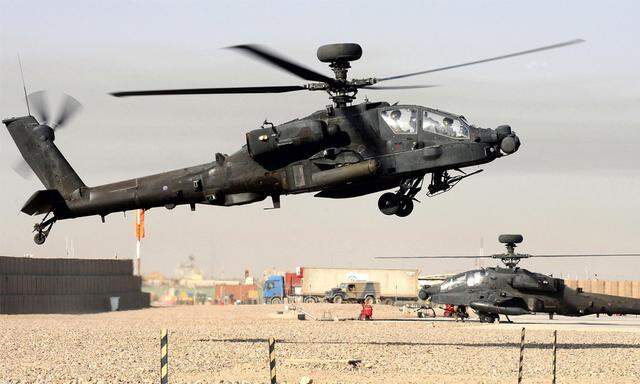 Apache-Hubschrauber in Afghanistan.