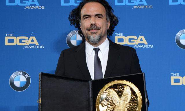 Alejandro G. Inarritu poses with his Feature Film award for 'The Revenant' during the 68th annual DGA Awards in Los Angeles