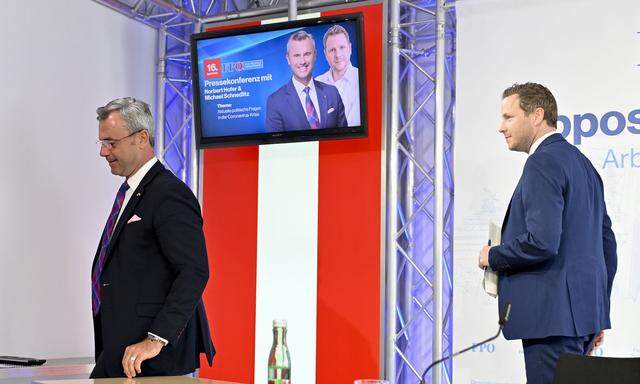 FPÖ-Chef Norbert Hofer und Generalsekretär Michael Schnedlitz 