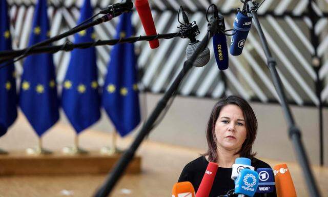 Auch die deutsche Außenministerin Annalena Baerbock Annalena Baerbock fordert einen Ausbau des Mehrheitsprinzips in der EU.