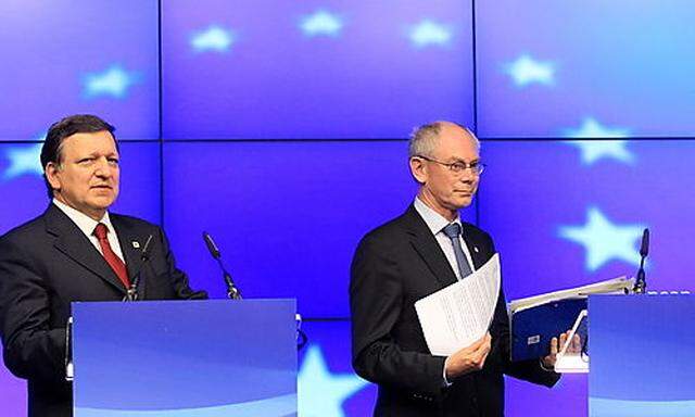 Kommissions-Präsident Barroso und EU-Ratspräsident Herman Van Rompuy 