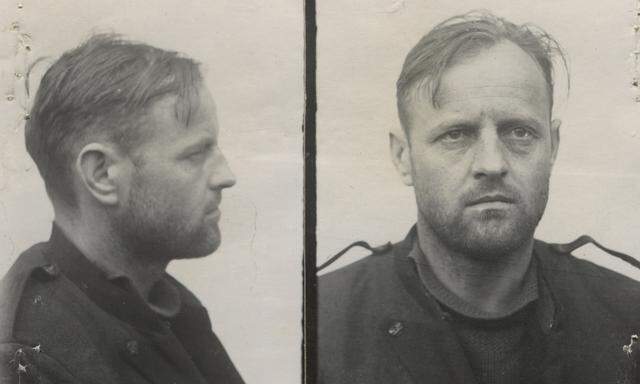 Franz Murer beim Prozess in Wilna nach Kriegsende.