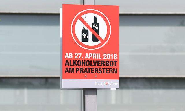 Archivbild: Seit 27. April 2018 gilt das Alkoholverbot am Wiener Praterstern.