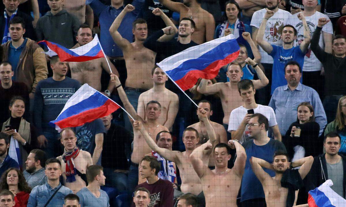 Russland (Gastgeber): Diese Fans mögen es lieber kalt und hart, bemalen ist überwertet