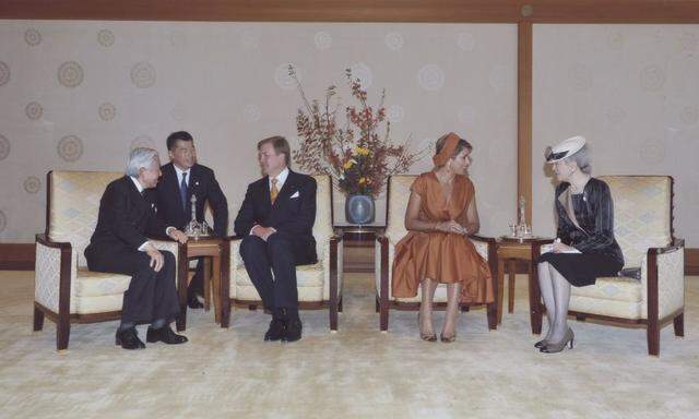 Niederländisches Königspaar zu Staatsbesuch in Japan 