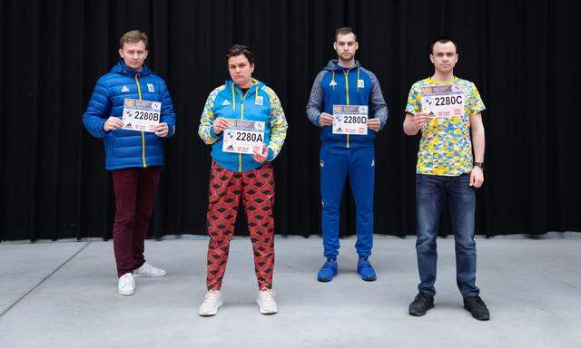 Staffelteam aus der Ukraine: Oleg Sementsiv, Arina Yena, Artur Balakin und Georgiy Fastivskyy.  