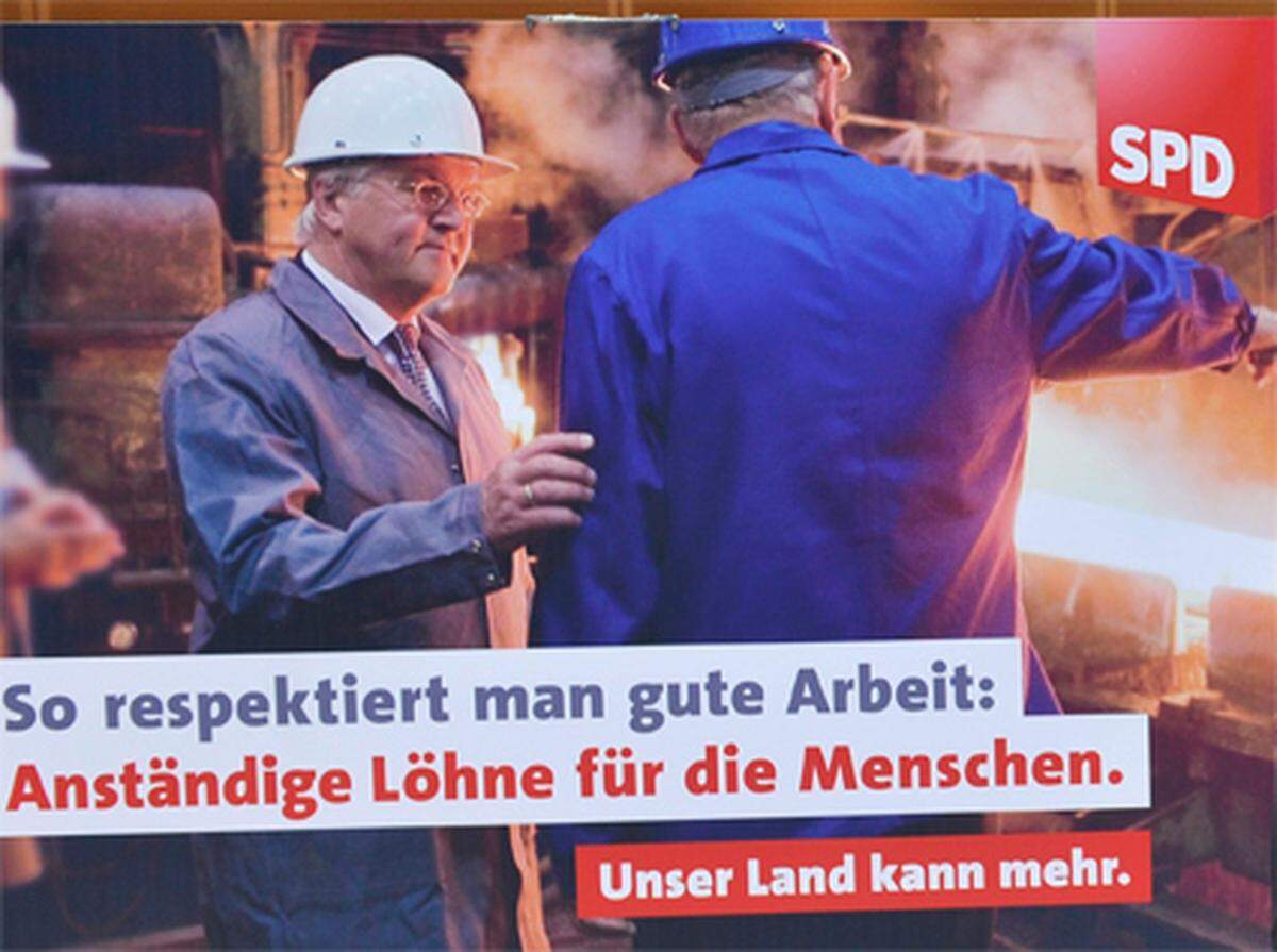 Die Botschaft: "Anständige Löhne für die Menschen." Die SPD hofft, im Finish des Wahlkampfs auch Bundeskanzlerin Angela Merkel verstärkt in den Ring der politischen Auseinandersetzung zwingen zu können. "Wer die Menschen einlullt im Wahlkampf, der wird abgestraft"
