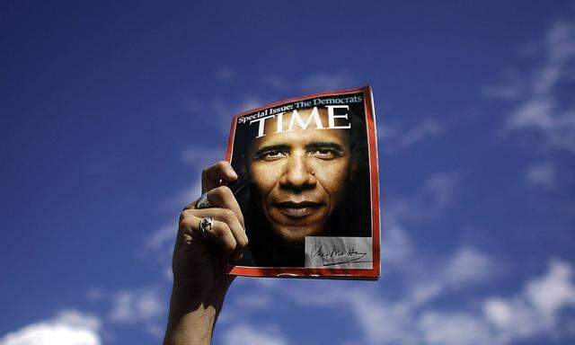 Ein Cover mit Barack Obama, 2008.
