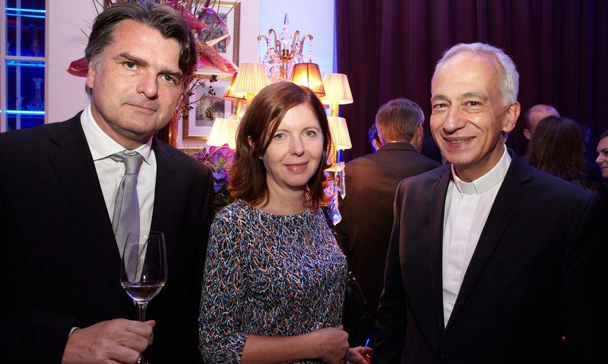 Christian Ultsch („Die Presse“), Waltraud Langer (ORF) und Caritas-Präsident Michael Landau (v.l.).