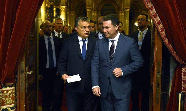 Viktor Orbán (li.) und Nikola Gruevski verbindet eine langjährige Beziehung.