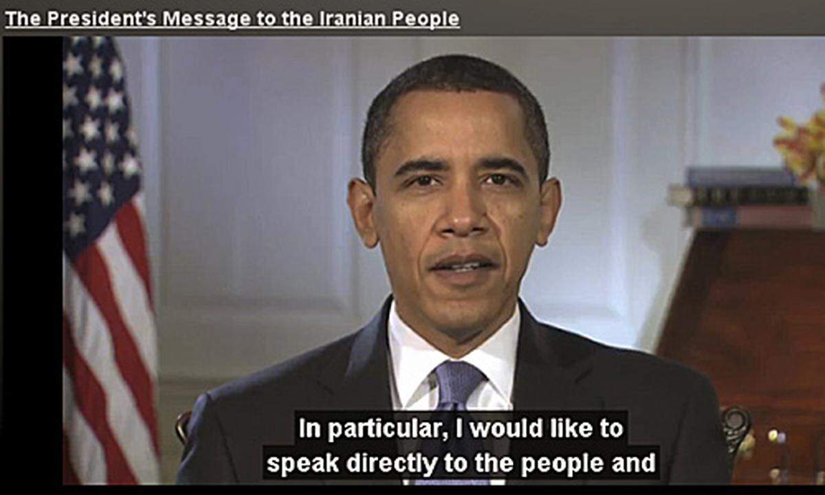US-Präsident Barack Obama bietet dem Iran in einer Videobotschaft einen "Neubeginn" in den bilateralen Beziehungen an.