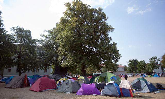 Auch die Situation in Traiskirchen (hier im August 2015) wird von den Ex-Flüchtlingskoordinatoren kritisiert.